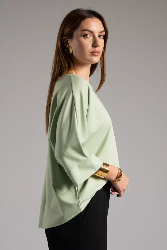 Blouse 3/4 Sleeves Batwing Sleeves