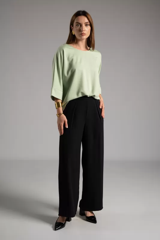Blouse 3/4 Sleeves Batwing Sleeves