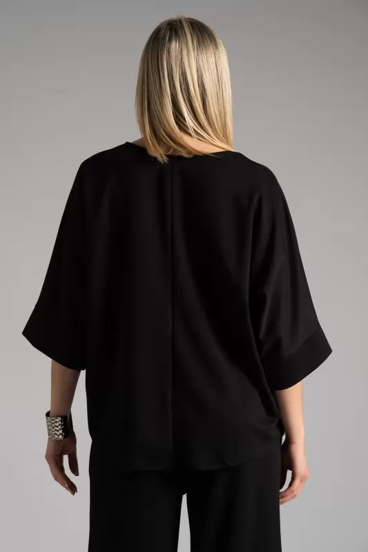 Blouse 3/4 Sleeves Batwing Sleeves
