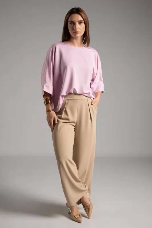 Blouse 3/4 Sleeves Batwing Sleeves