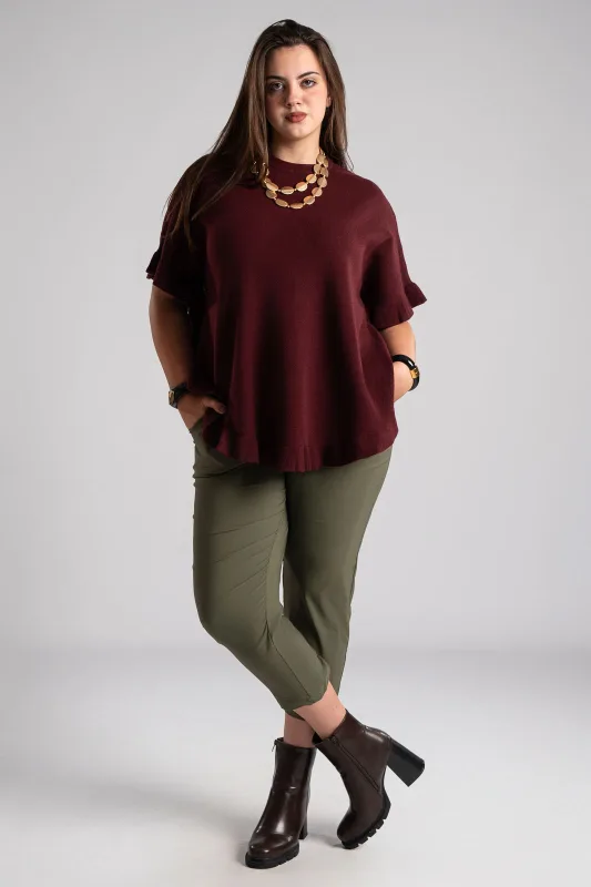 Μπλούζα 3/4 Μανίκια Βολάν