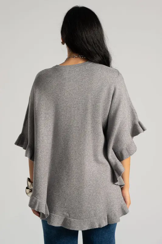 Blouse 3/4 Sleeves Ruffles