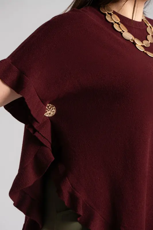 Μπλούζα 3/4 Μανίκια Βολάν