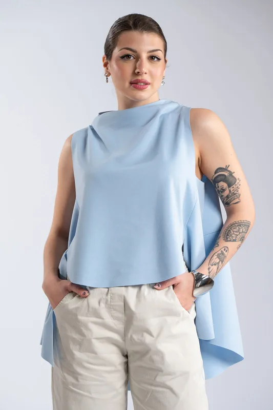 Asymmetrical Sleeveless Blouse 