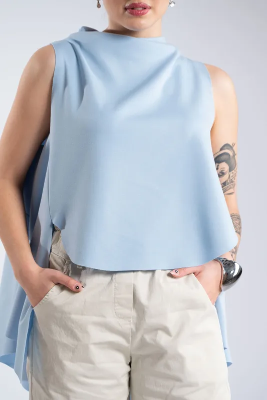 Asymmetrical Sleeveless Blouse 