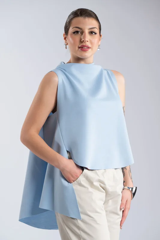Asymmetrical Sleeveless Blouse 