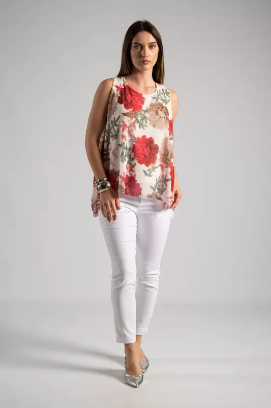 Blouse Sleeveless Berries