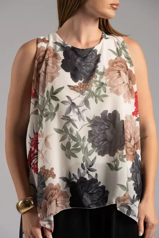 Blouse Sleeveless Berries