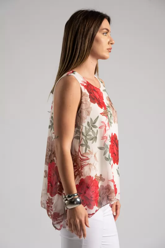 Blouse Sleeveless Berries