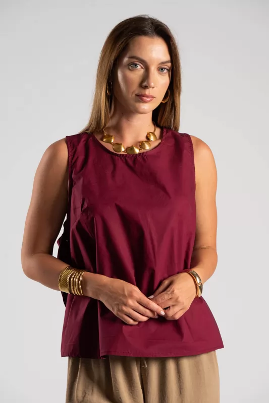 Blouse Sleeveless Bow