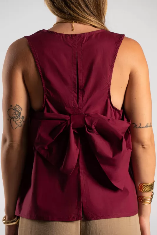 Blouse Sleeveless Bow