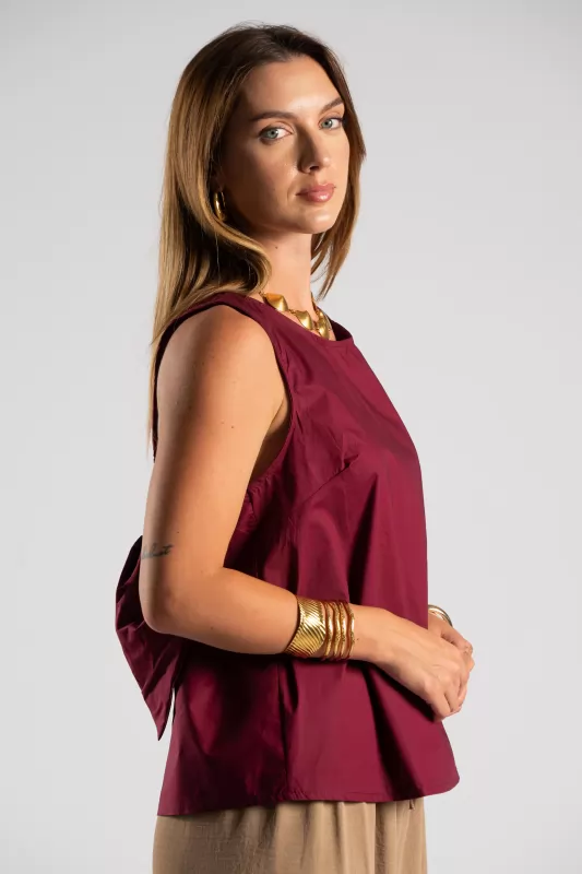 Blouse Sleeveless Bow