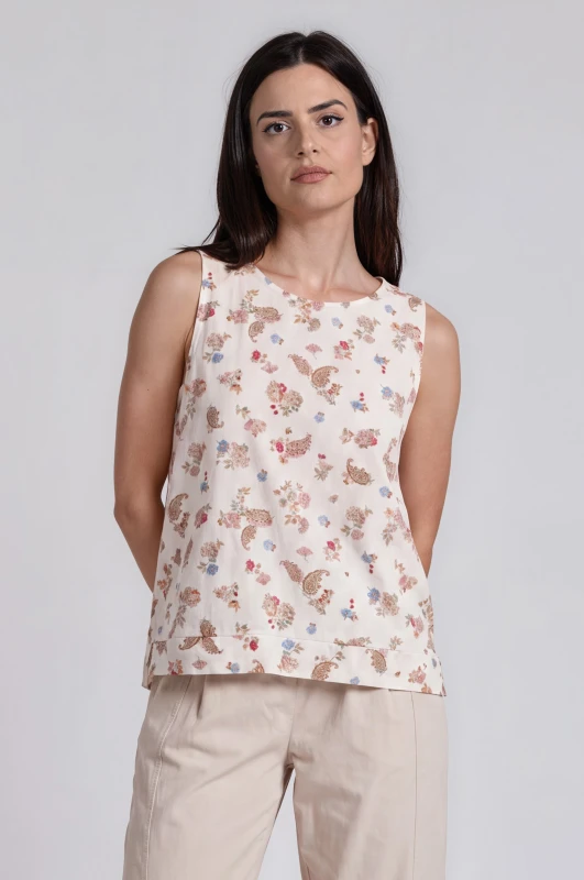 Μπλούζα Αμάνικη Floral Paisley