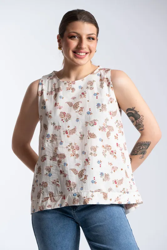 Μπλούζα Αμάνικη Floral Paisley