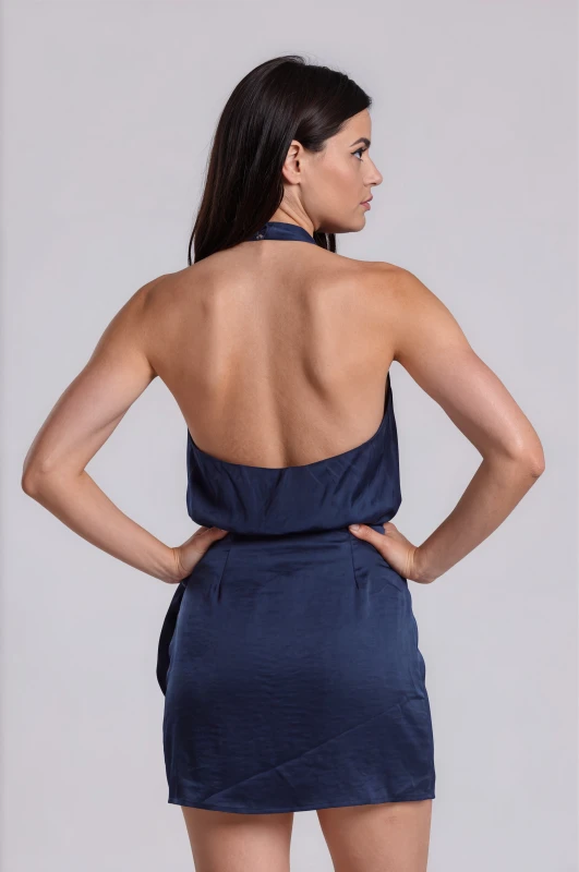 Μπλούζα Αμάνικη Halter Σατέν