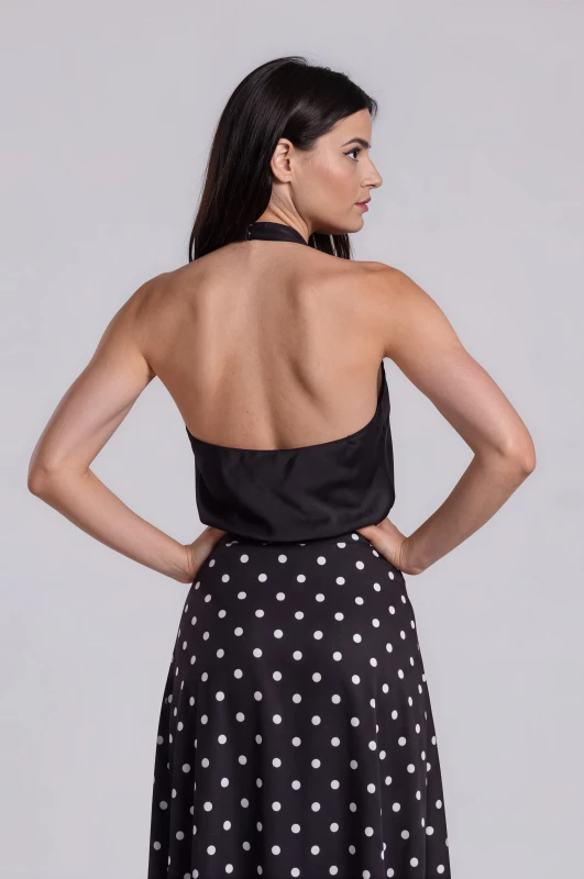 Μπλούζα Αμάνικη Halter Σατέν