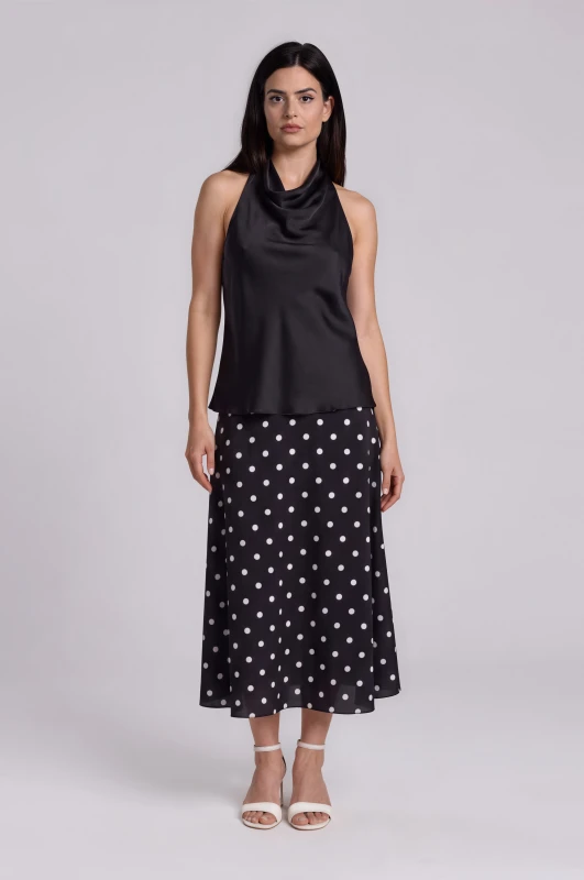 Top Sleeveless Halter Satin 
