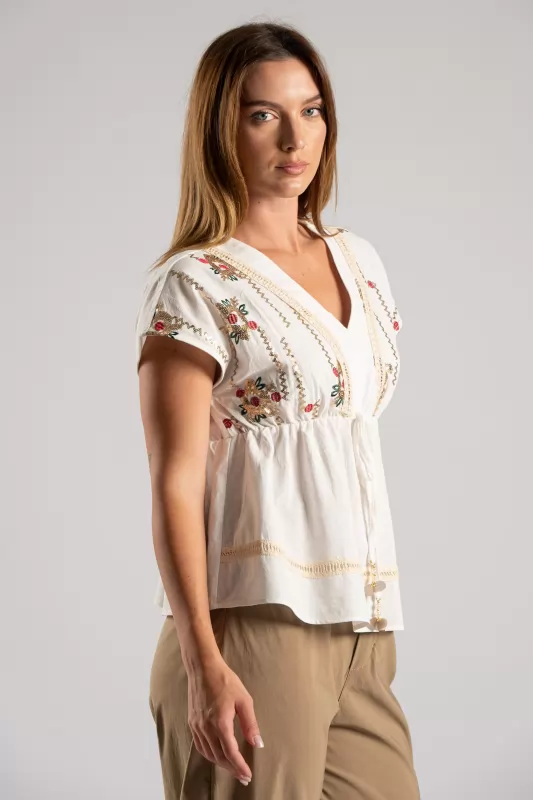 Blouse Sleeveless Embroidery  Pendetta