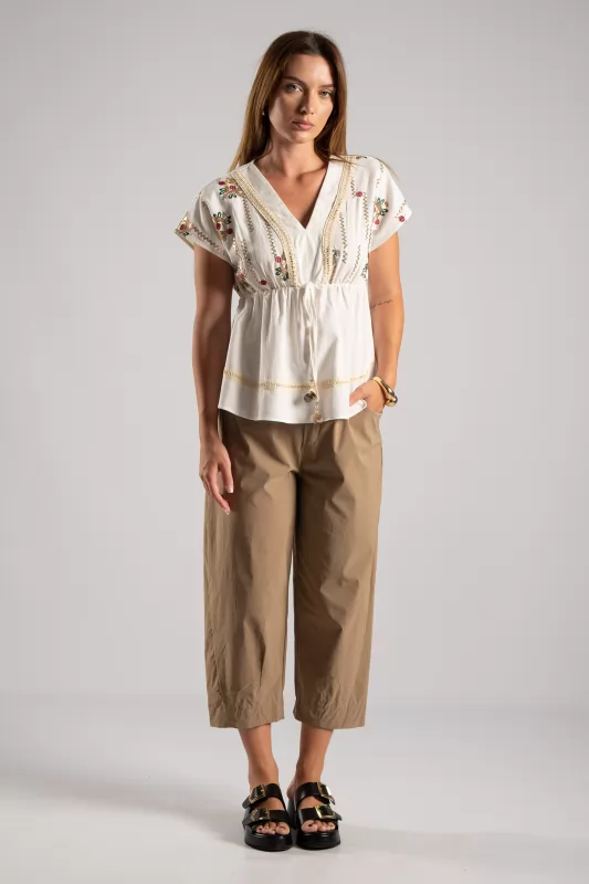 Blouse Sleeveless Embroidery  Pendetta