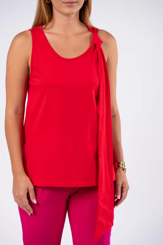 Blouse Sleeveless Red