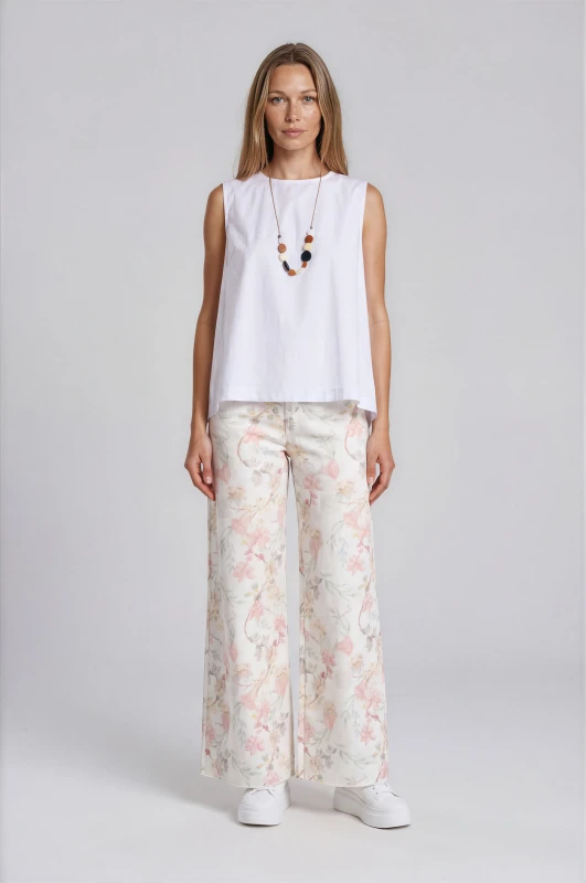 Blouse Sleeveless Buttons Necklace