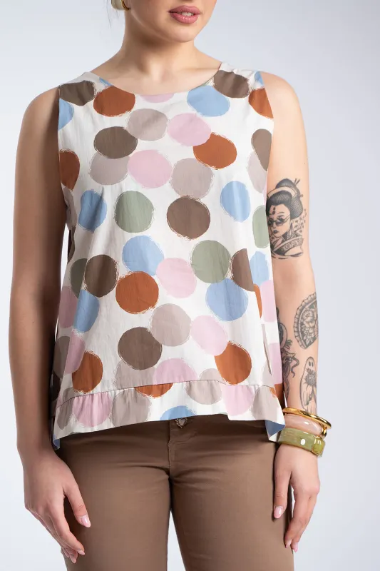 Μπλούζα Αμάνικη Μεγάλα Πουά