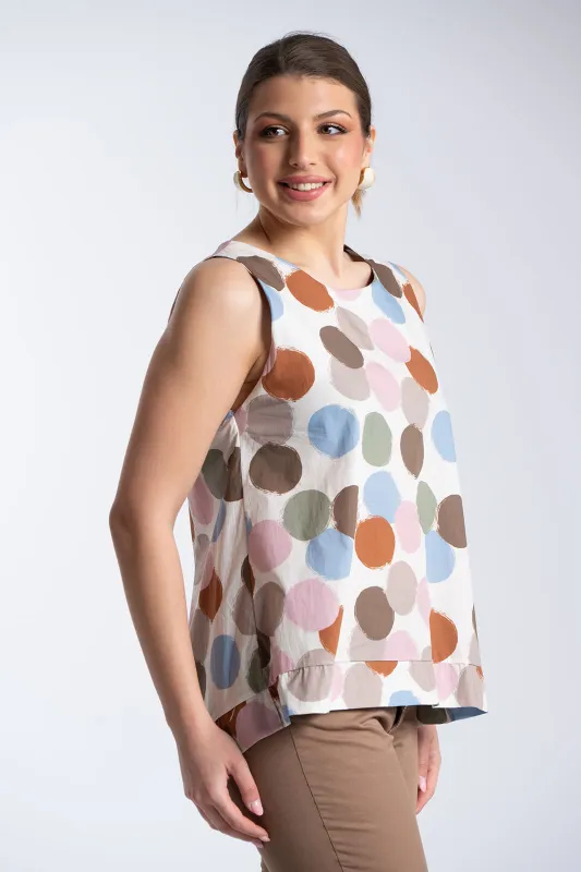 Μπλούζα Αμάνικη Μεγάλα Πουά