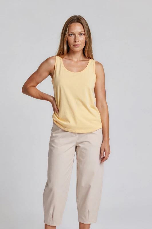 Blouse Sleeveless Solid-Color 