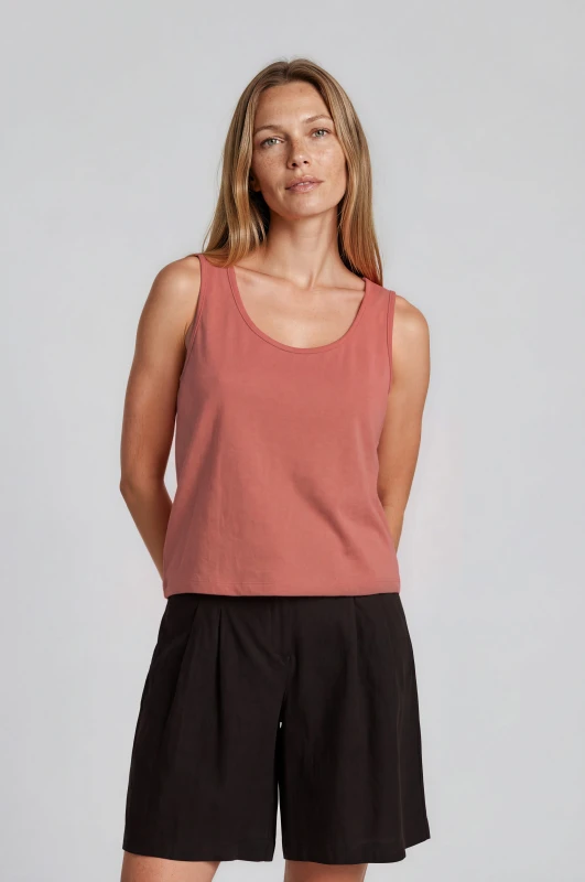Blouse Sleeveless Solid-Color 