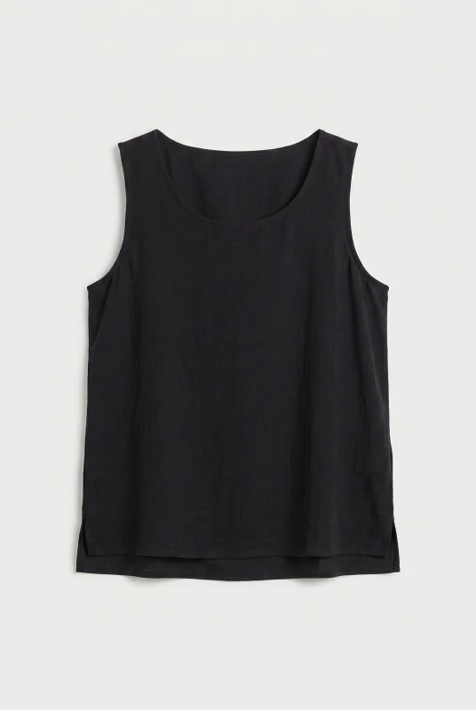 Elina Solid-Color Sleeveless T-Shirt Scarf 