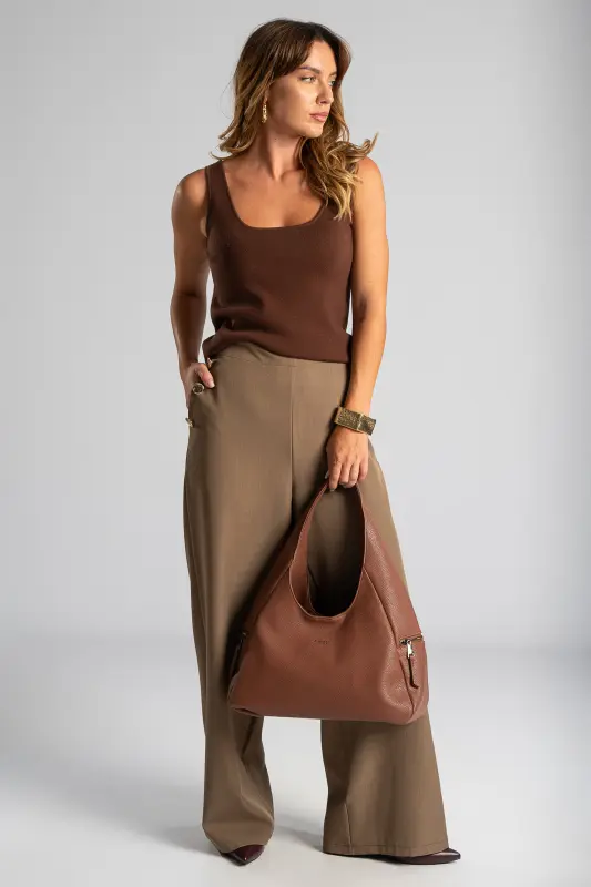 Blouse Sleeveless Knitted Plain
