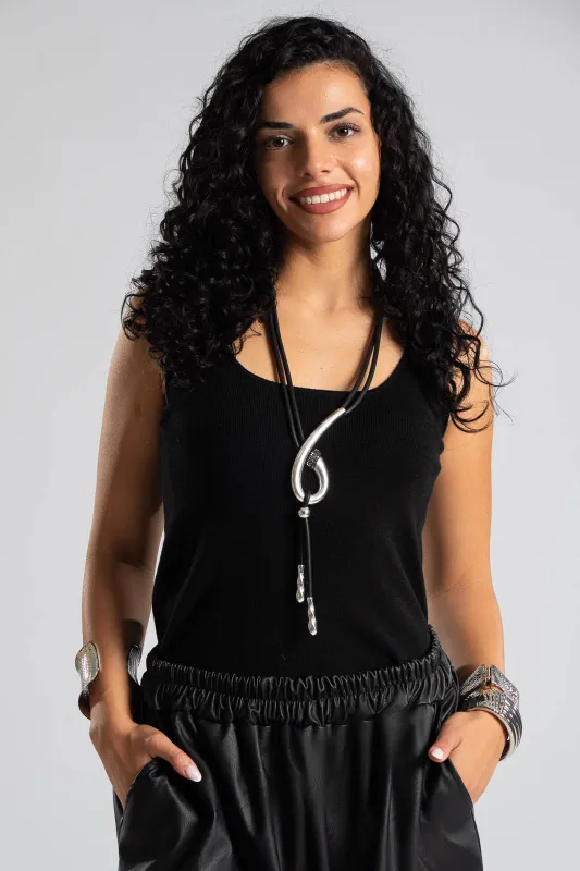 Blouse Sleeveless Knitted Plain