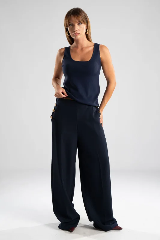 Blouse Sleeveless Knitted Plain