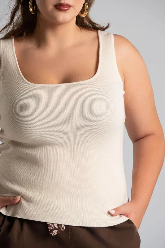 Blouse Sleeveless Knitted Plain