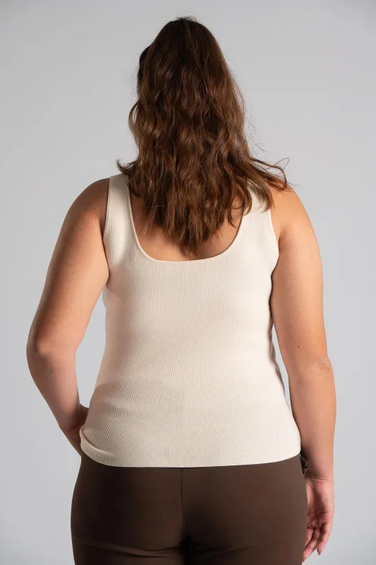 Blouse Sleeveless Knitted Plain