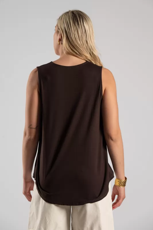 Blouse Sleeveless Pleat Pin