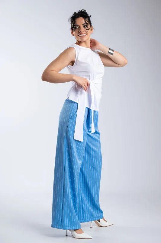 Sleeveless Blouse Side Tie