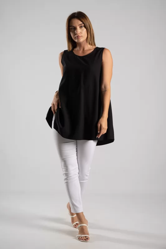 Sleeveless Blouse Back Knot 