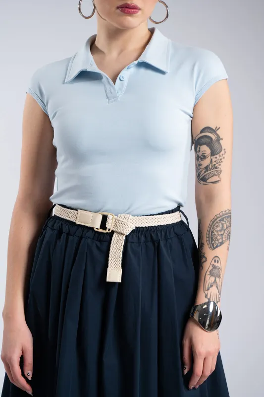 Sleeveless Polo Shirt Collar
