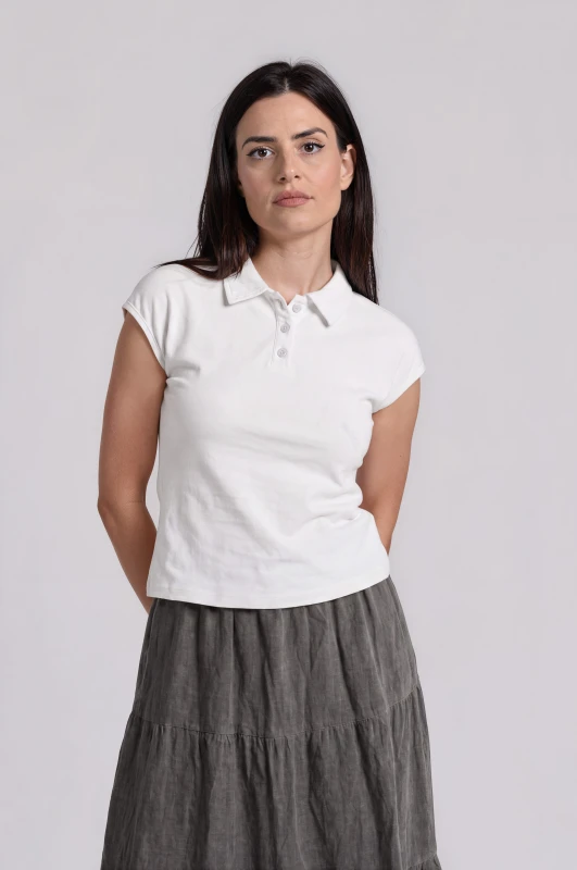 Sleeveless Polo Shirt Collar