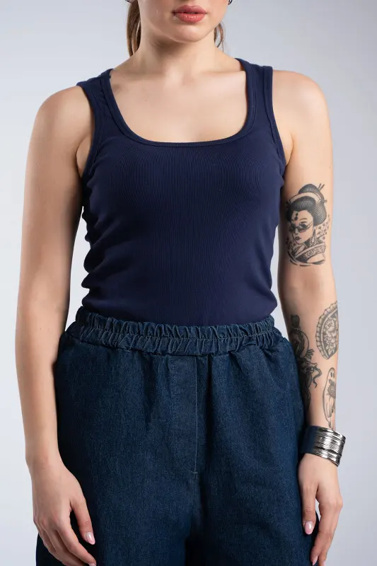 Rib Basic Sleeveless Top