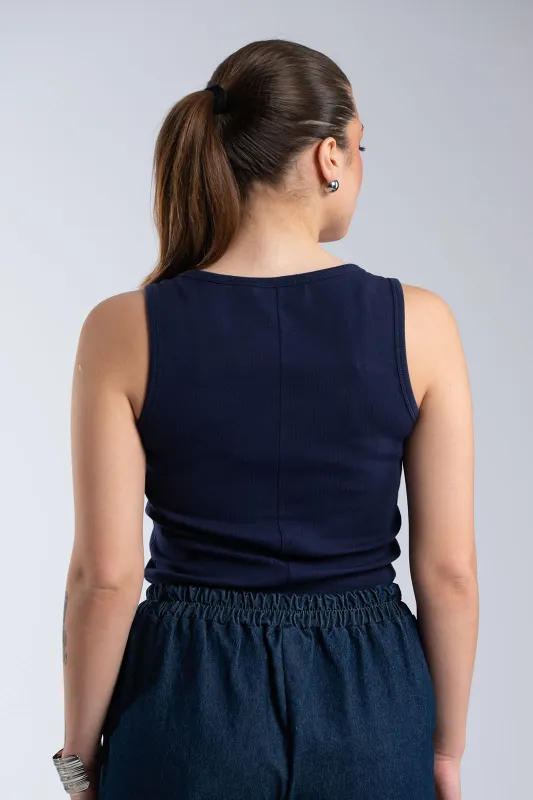 Rib Basic Sleeveless Top