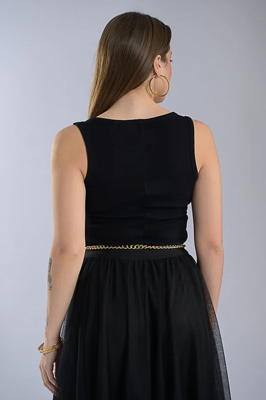 Rib Basic Sleeveless Top