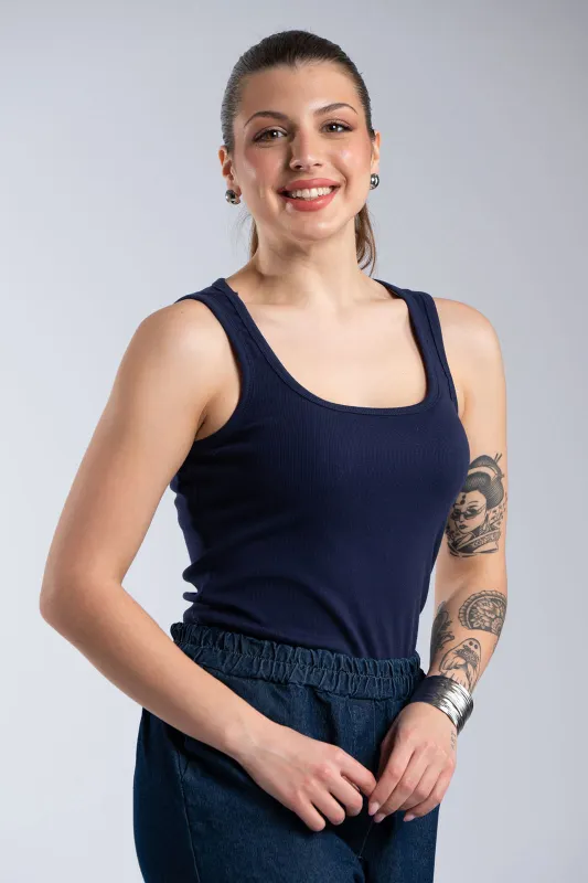 Rib Basic Sleeveless Top