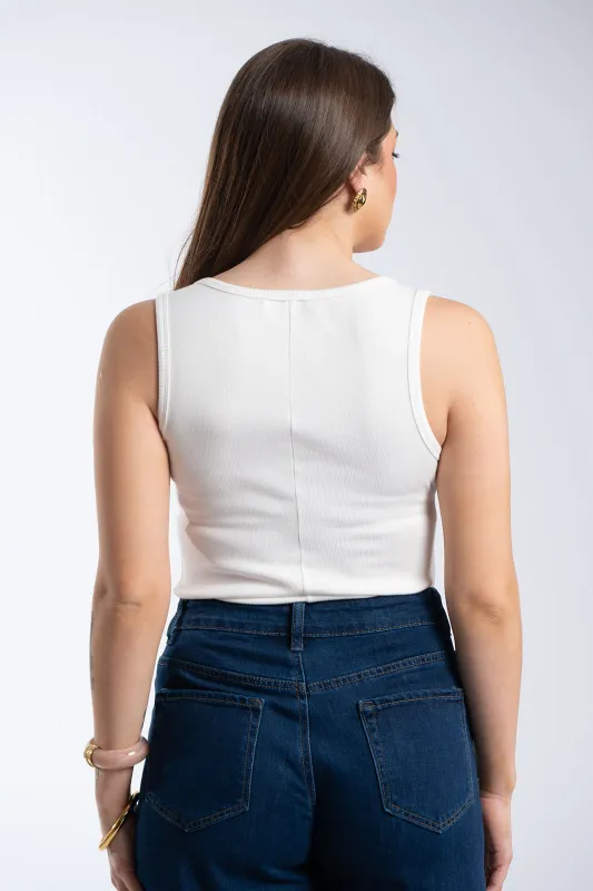 Rib Basic Sleeveless Top
