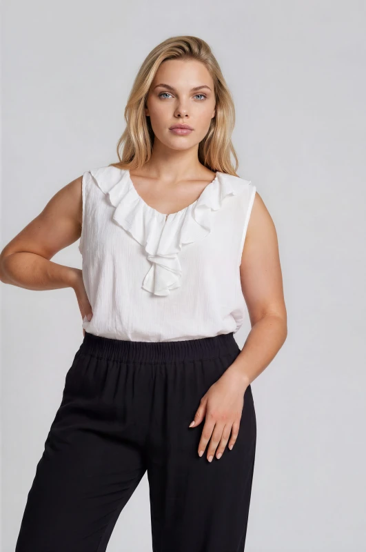  Blouse Sleeveless V Neck