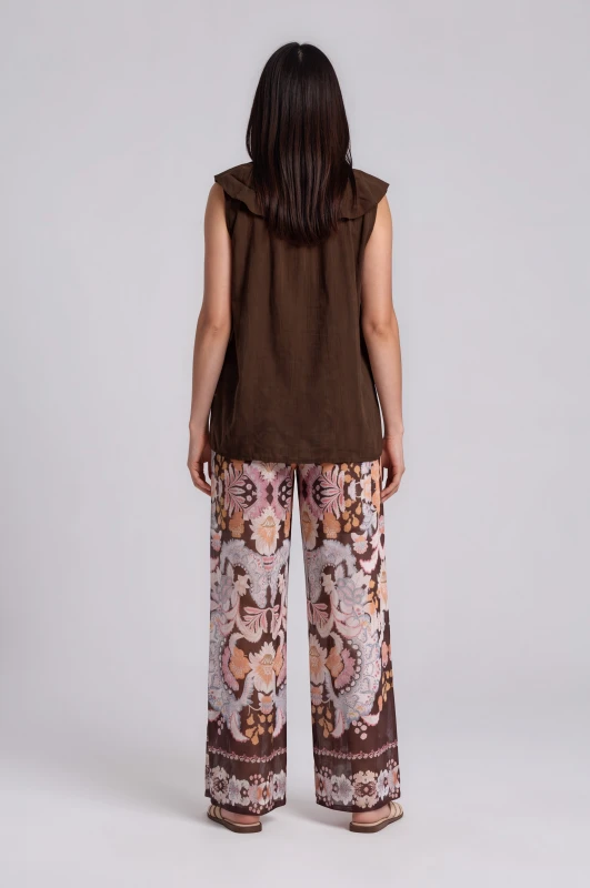  Blouse Sleeveless V Neck