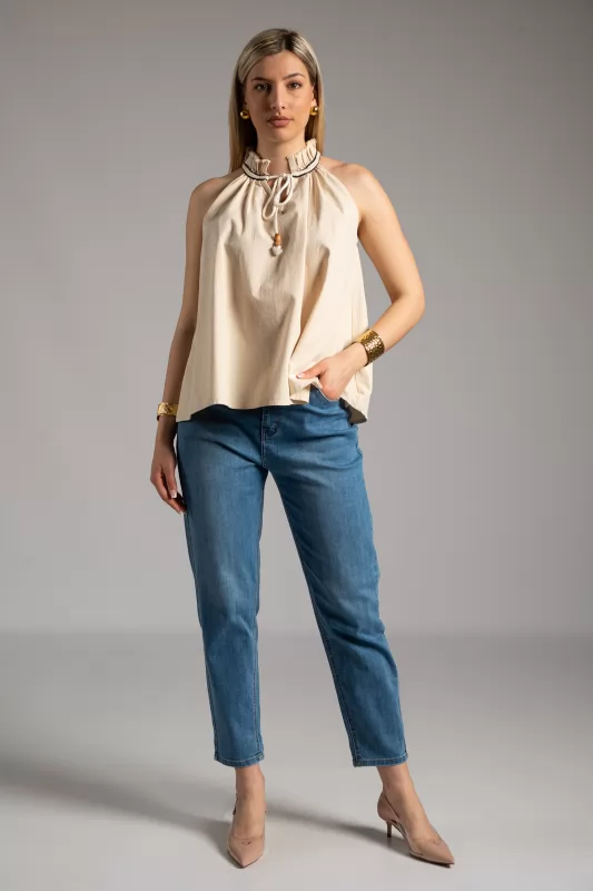 Blouse Sleeveless Cotton
