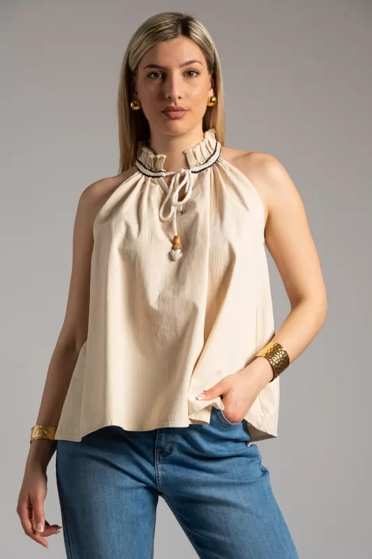 Blouse Sleeveless Cotton