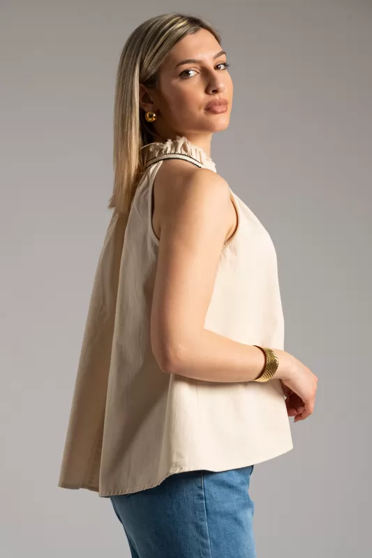 Blouse Sleeveless Cotton